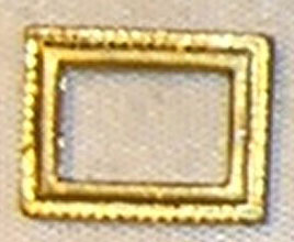 Dollhouse Miniature Matchbox, Rectangle Picture Frame, Gold Color